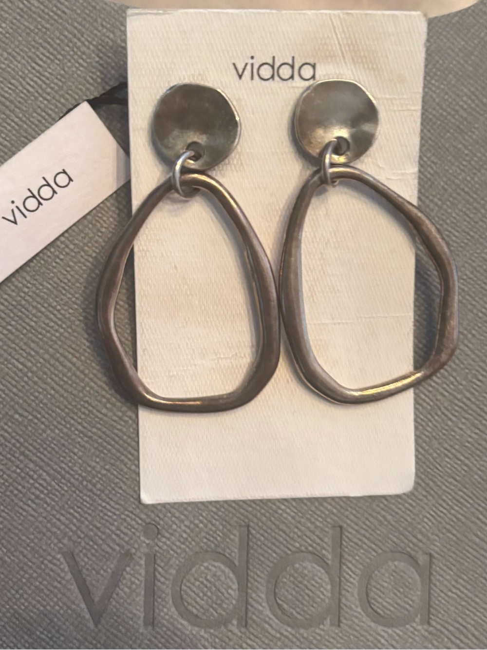 Vidda Antique Sterling Silver Linked Hoops made Irregular on purpose !  New !!!